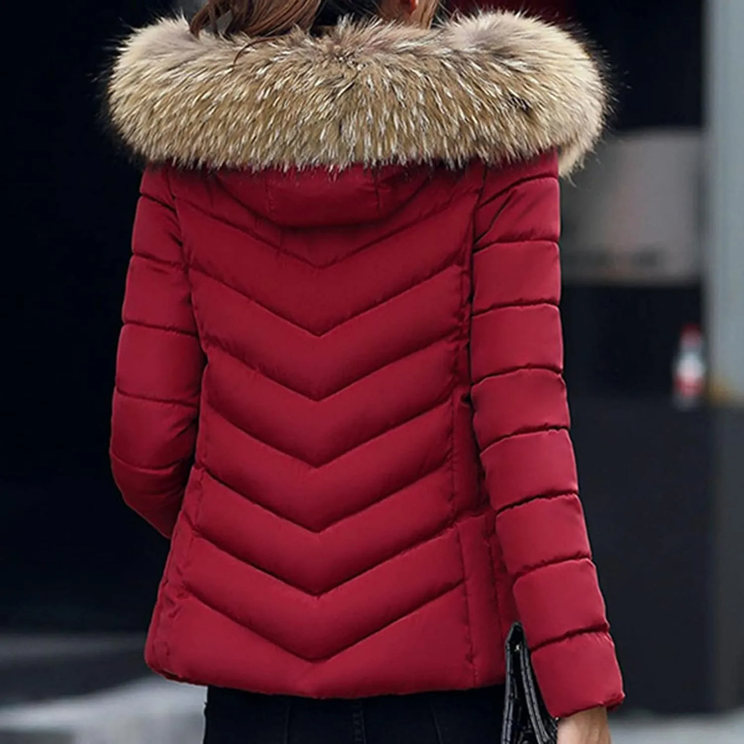 Winter Jacket Women Clothes Cotton Coat Padded Warm Padded Large Wool Womens Jackets Lightweight Fashion