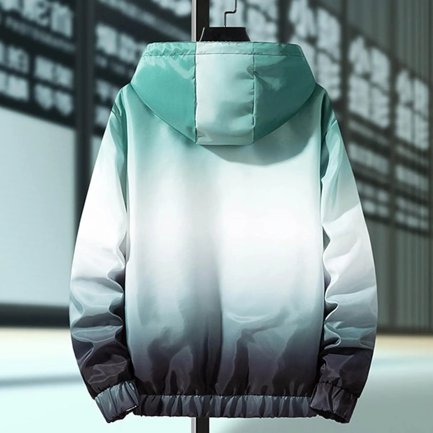 Winter Jackets for Men Gradient Pocket Cardigan Zipper er Jacket Lightweight Jacket Winter Jackets for Men
