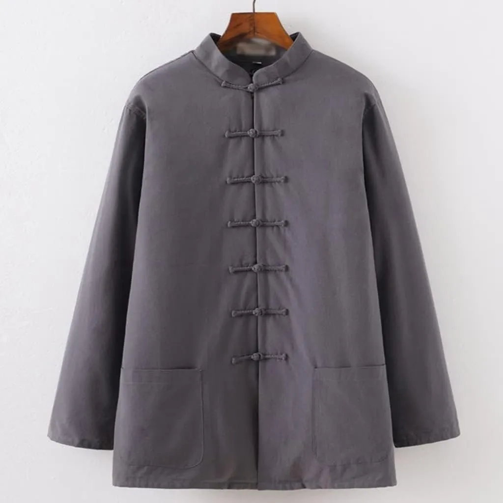 Winter Tai Chi Uniform Thick Tang Suit Jackets Cotton Padded Coats Men Warm Chinese Kung Fu Clothing Shirt