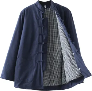 Winter Tang Suit Jackets Cotton Padded Coats Men Warm Tai Chi Uniform Chinese Jacket Kung Fu Clothing Shirt