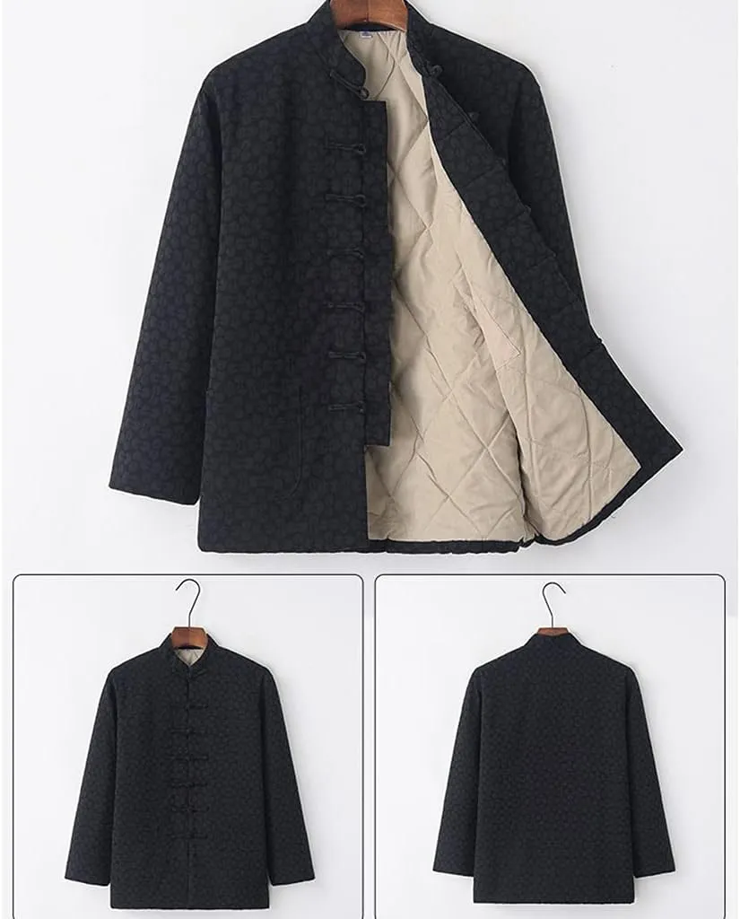Winter Tang Suit Jackets Cotton Padded Coats Men Warm Tai Chi Uniform Chinese Jacket Kung Fu Clothing Shirt