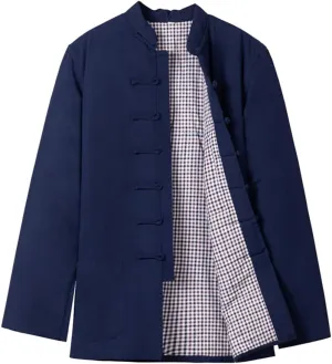 Winter Thick Tang Suit Jackets Cotton Padded Coats Men Warm Tai Chi Uniform Chinese Kung Fu Clothing Shirt