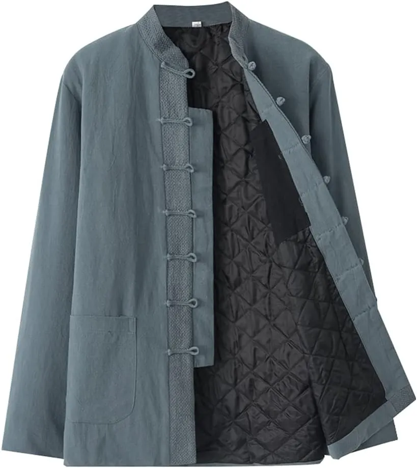 Winter Thick Tang Suit Jackets Cotton Padded Coats Men Warm Tai Chi Uniform Chinese Kung Fu Clothing Shirt