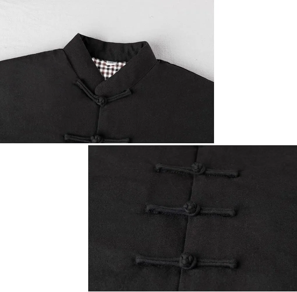 Winter Thick Tang Suit Jackets Cotton Padded Coats Men Warm Tai Chi Uniform Chinese Kung Fu Clothing Shirt