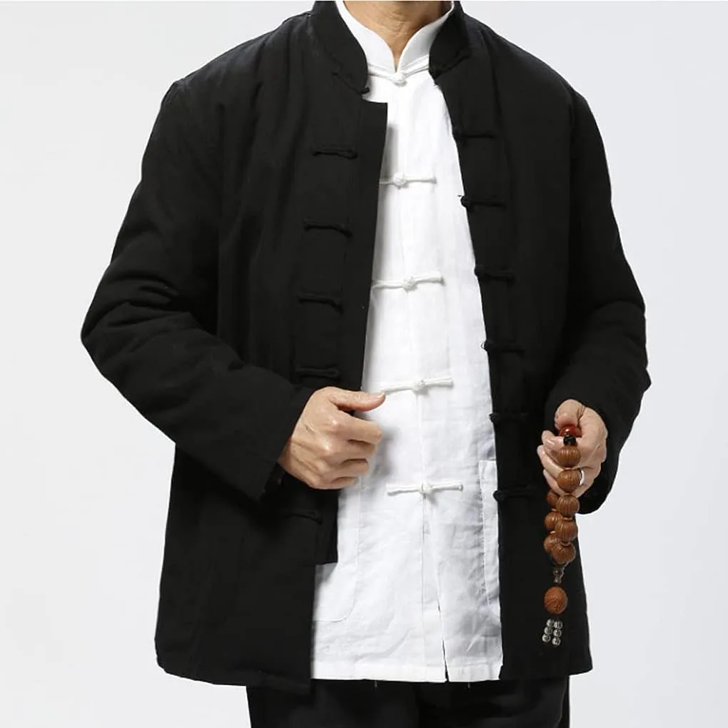 Winter Thick Tang Suit Jackets Cotton Padded Coats Men Warm Tai Chi Uniform Chinese Kung Fu Clothing Shirt