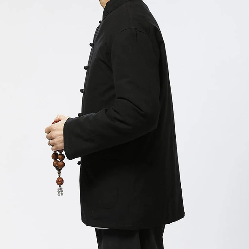 Winter Thick Tang Suit Jackets Cotton Padded Coats Men Warm Tai Chi Uniform Chinese Kung Fu Clothing Shirt
