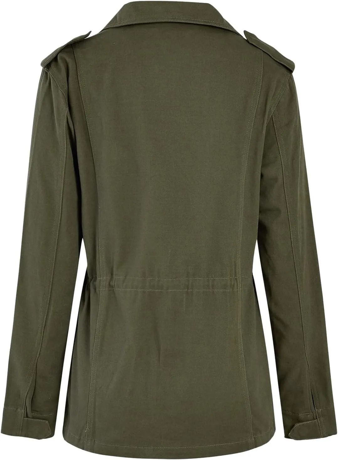 Women Jackets Zip Up Snap Buttons Utility Coats Oversize Long Sleeve Loose Fashion WInter Field Jackets Pockets