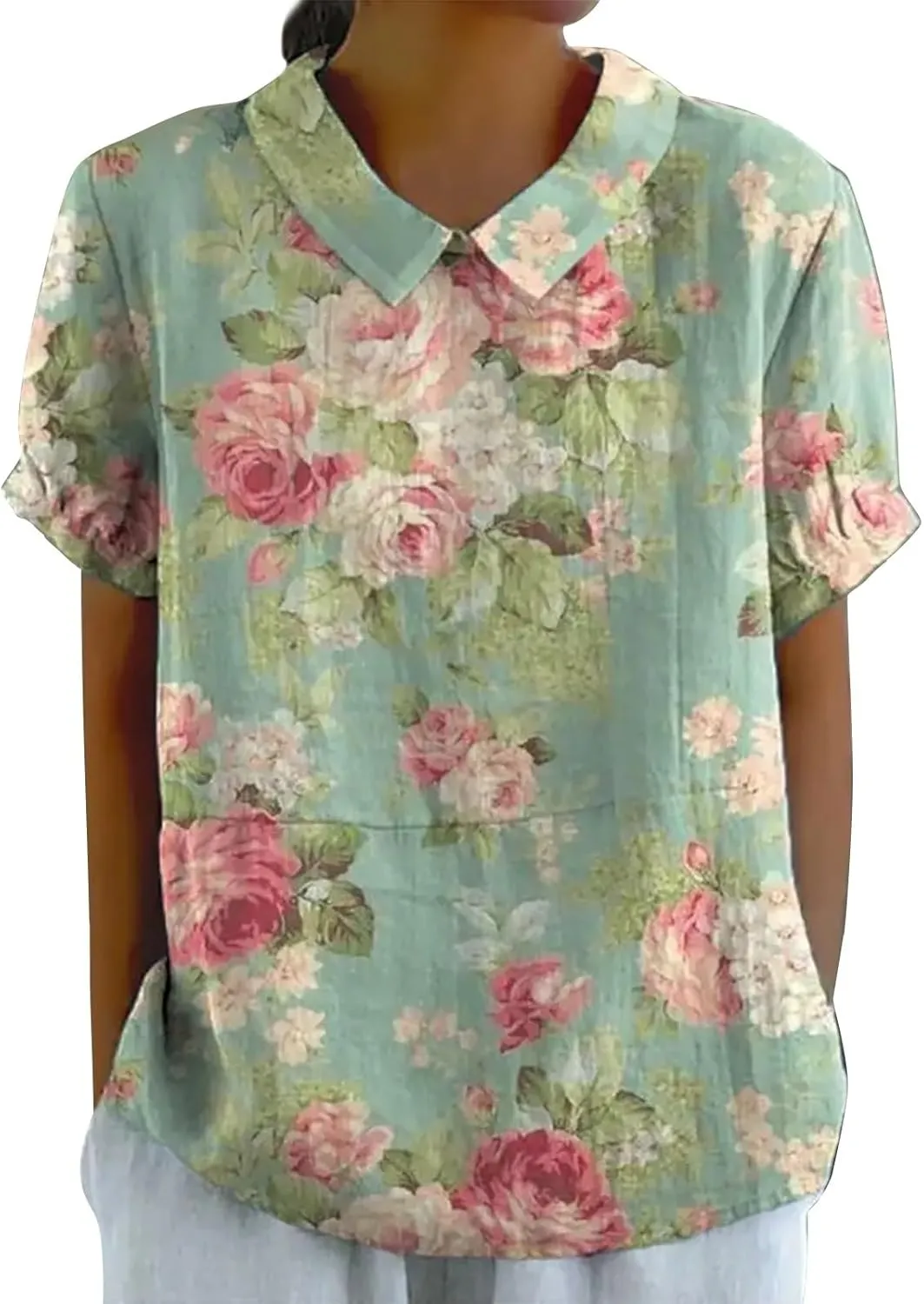 Women Linen Button Down Shirt Womens Shirts Casual Summer Women's Tops Dressy