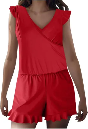Women Swim Romper with Built in Bra and Pockets, One Piece Full Coverage Bathing Suits Boyleg Jumpsuit Swimsuit