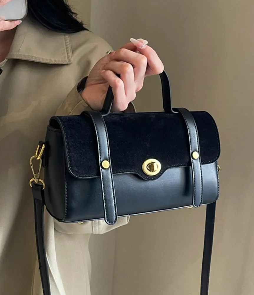 Women Top Handle Satchel Suede Handbags PU Leather Shoulder Bag Work Shopping Dating Crossbody Bag 2024