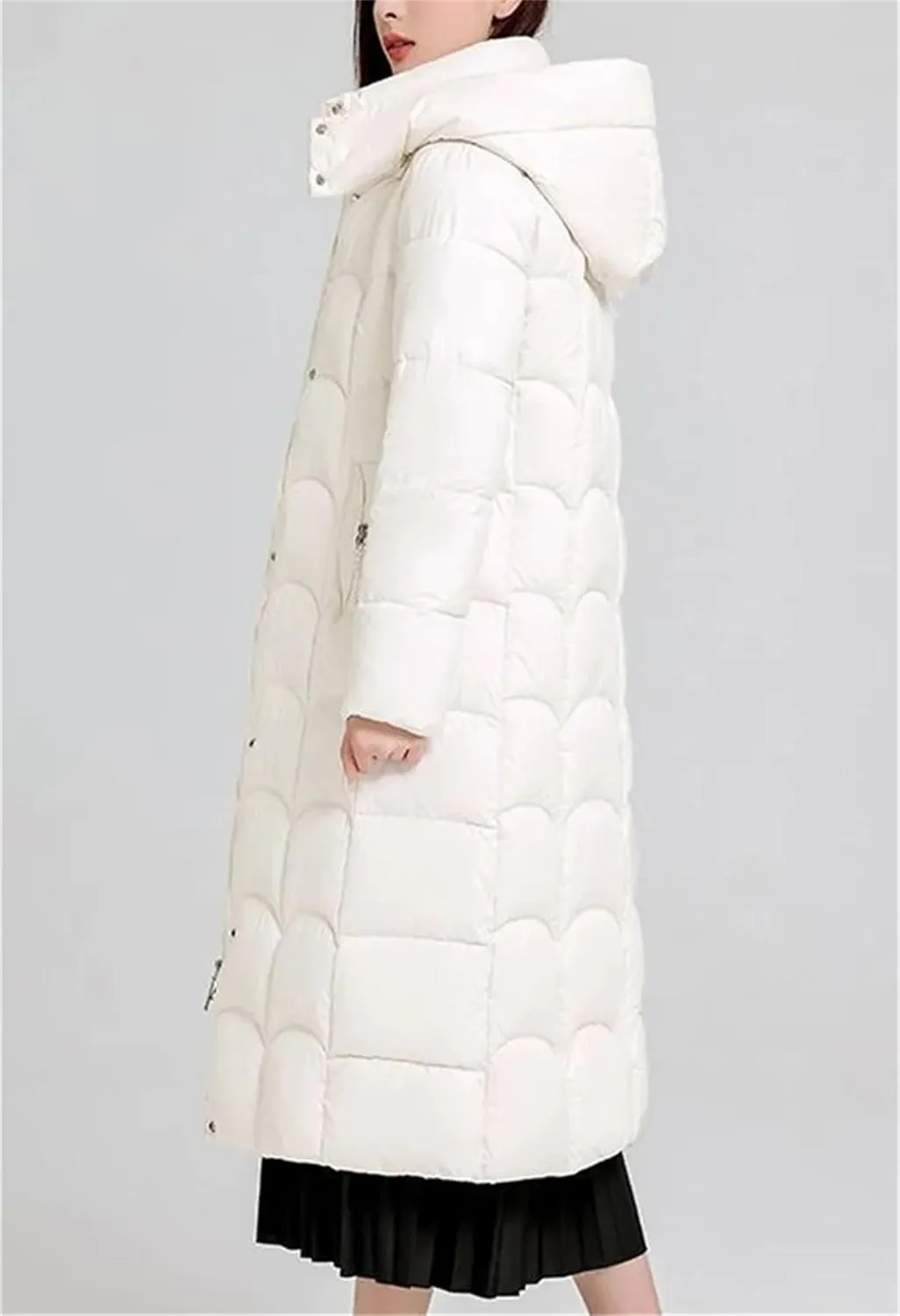 Women Winter Hooded Parka Jackets Casual Long Thicken Warm Cotton-Padded Puffer Coats