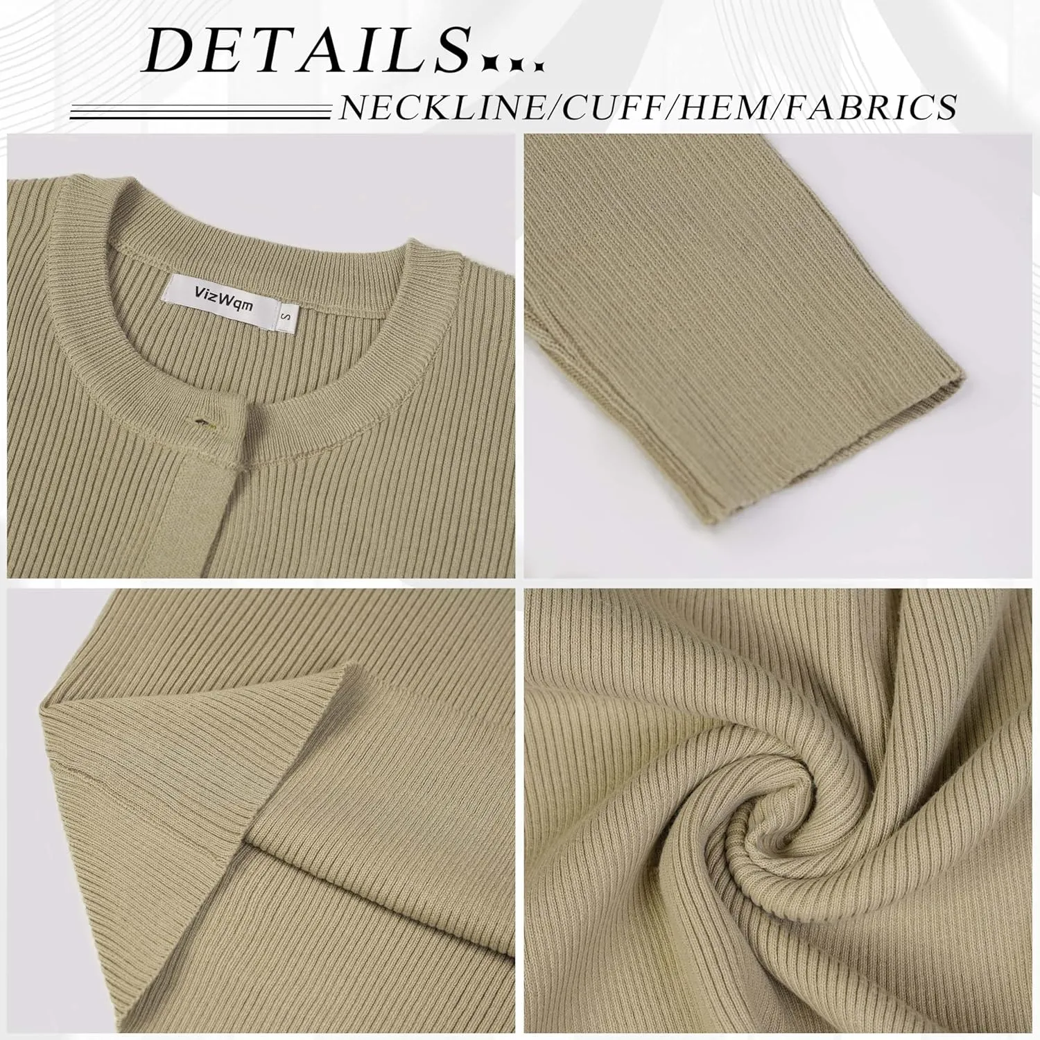 Women's Cardigan Sweater Lightweight Button Long Sleeve Top Fall Crew Neck Knit Solid Jackets Outfits