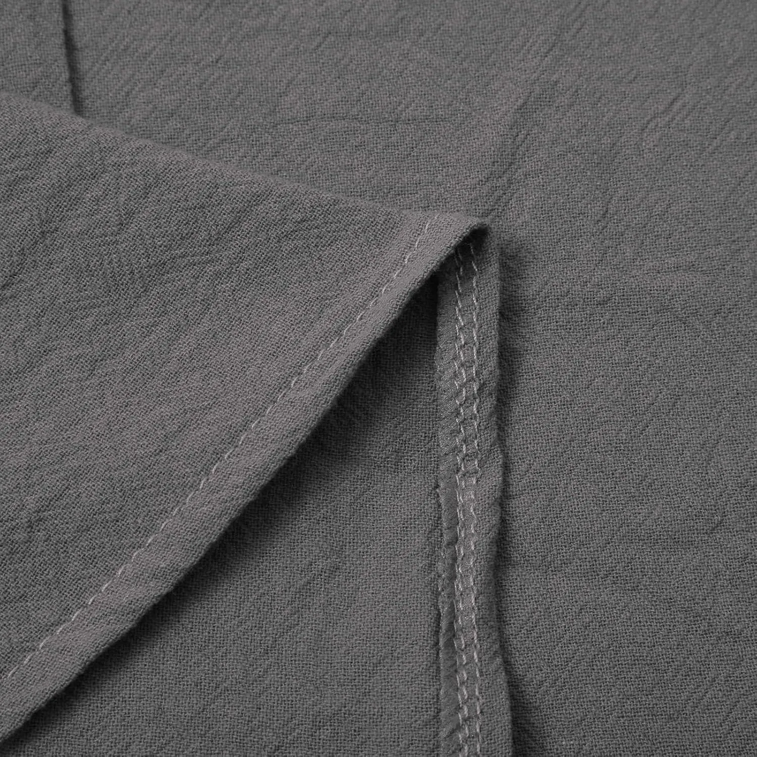 Women's Cotton Linen Shirts Short Sleeve Crewneck Blouse Button Casual Loose Fit T Shirt Linen Tunics for Women 2025