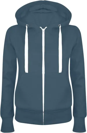 Womens Full Zip Hoodies Pullover Casual Long Sleeve Sweatshirt Classic Sweater Tops Trendy Fall Winter Clothing 2024