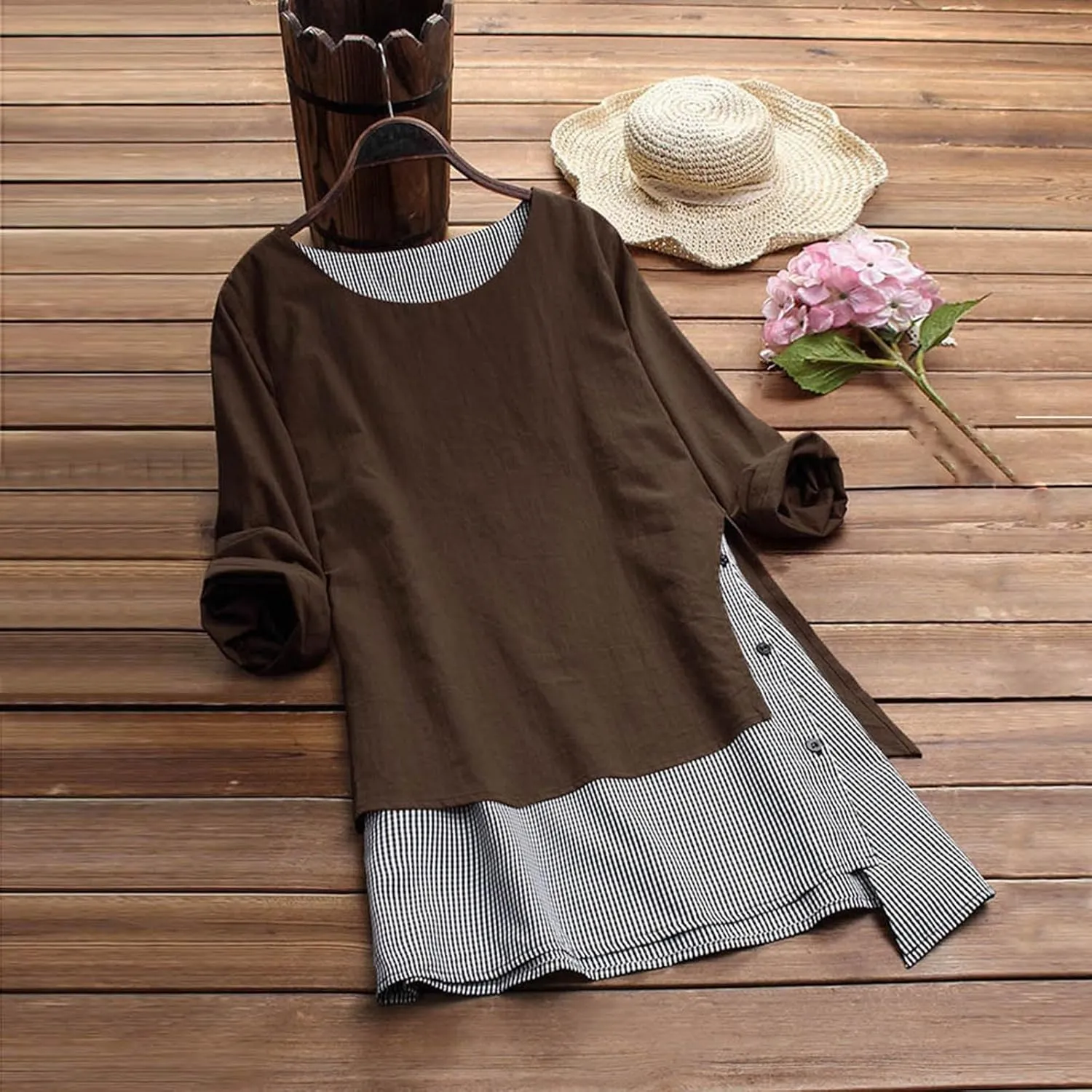 Women's Linen Tops Shirts for Women Dressy Casual Short Sleeve Black Shirt Womens Dressy Long Sleeve