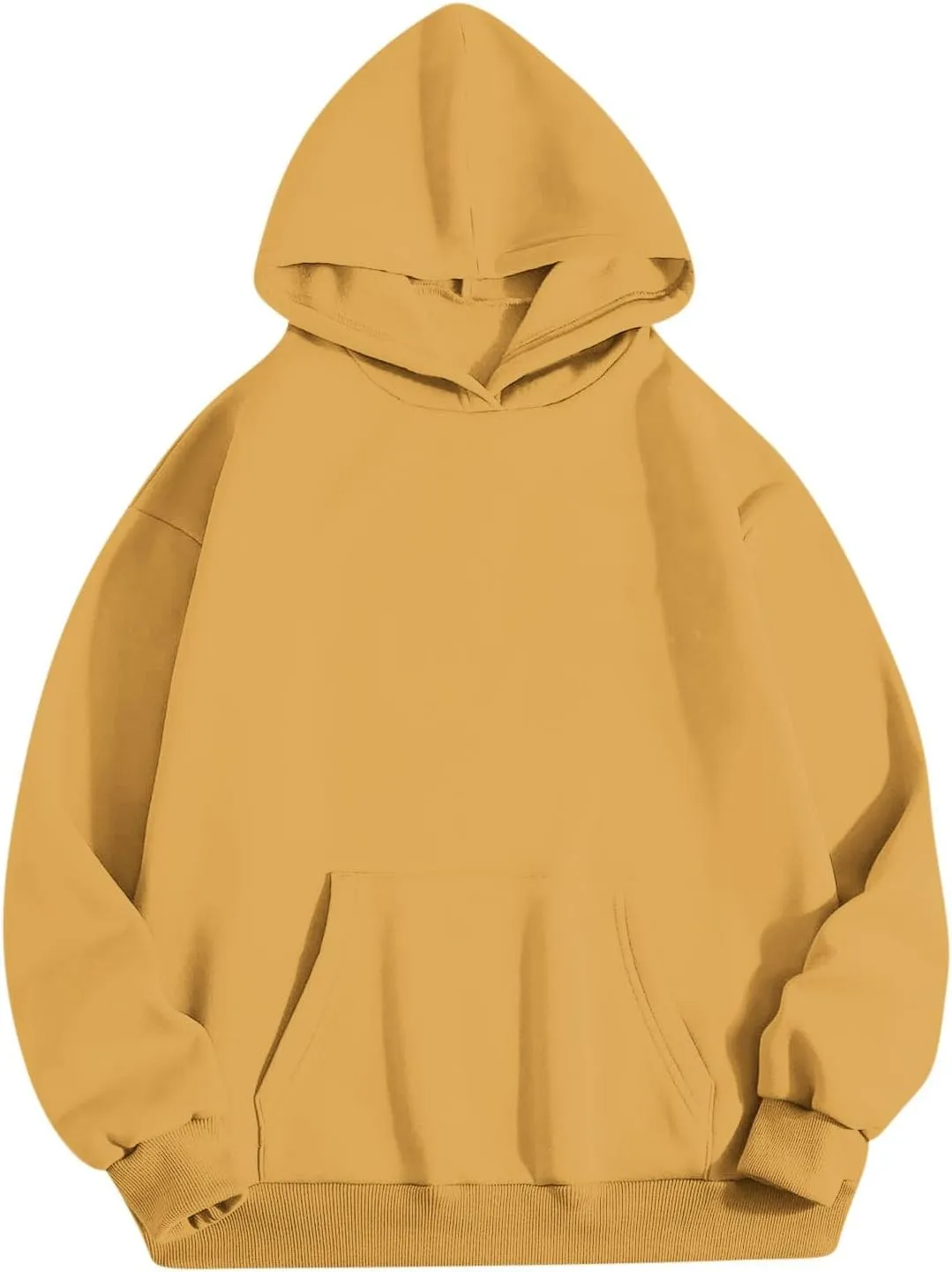 Women's Oversized Hoodies 2024 Solid Color Casual Long Sleeve Sweatshirt Trendy Pullover Tops with Pocket Fall Winter