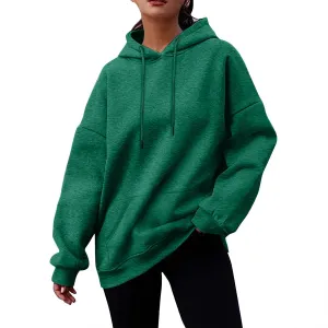 Womens Oversized Hoodies Comfy Casual Pullover Fall Winter Outfits Long Sleeve Tops Loose Sweatshirt with Pocket