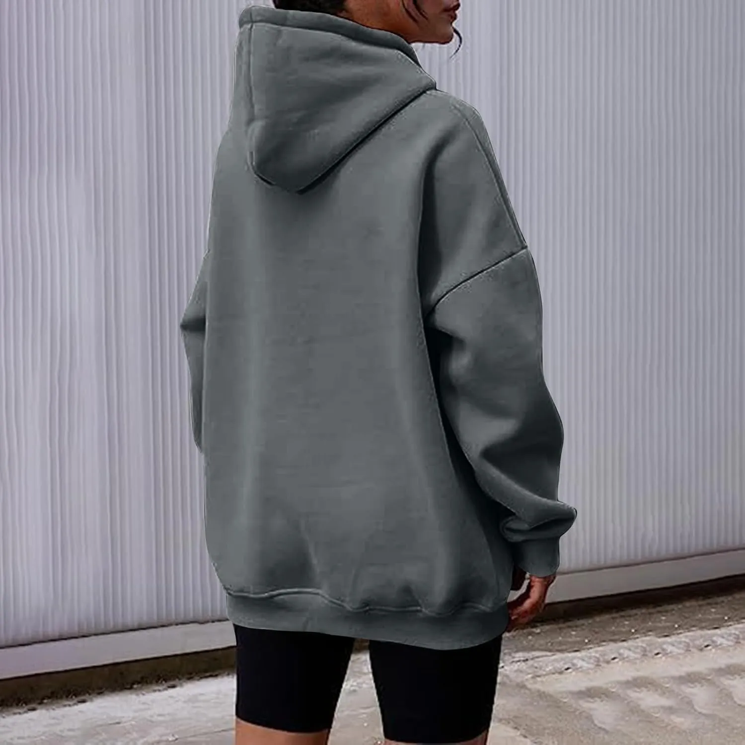 Womens Oversized Hoodies Comfy Casual Pullover Fall Winter Outfits Long Sleeve Tops Loose Sweatshirt with Pocket