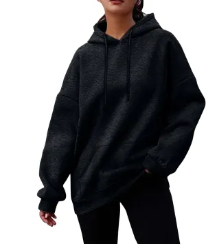 Womens Oversized Hoodies Comfy Casual Pullover Fall Winter Outfits Long Sleeve Tops Loose Sweatshirt with Pocket