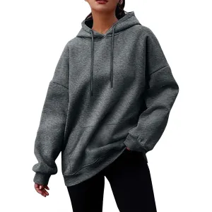 Womens Oversized Hoodies Comfy Casual Pullover Fall Winter Outfits Long Sleeve Tops Loose Sweatshirt with Pocket