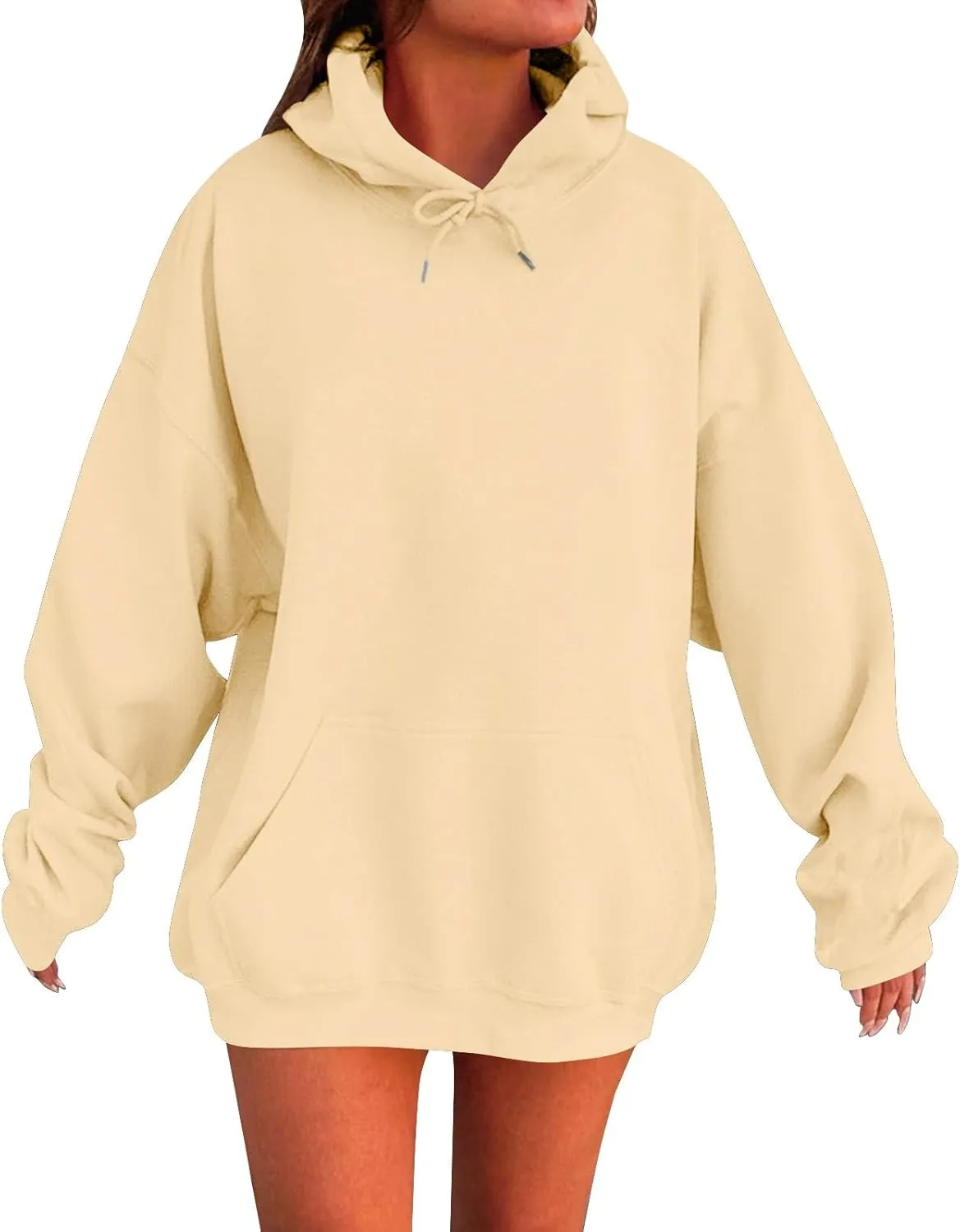 Womens Oversized Hoodies Fleece Sweatshirt Long Sleeve Sweaters Pullover Tops 2024 Fall Fashion Outfits Preppy Clothes