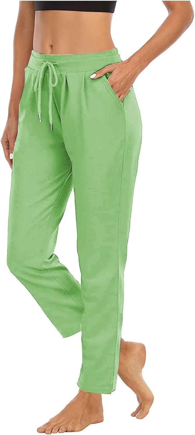 Women's Pants Drawstring High Waist Pants Workout Yoga Pants Hiking Pants Casual Sweatpants Trouser Pockets