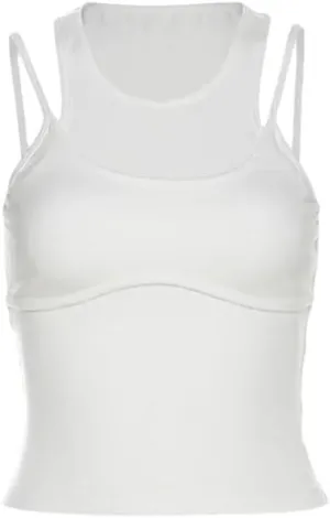 Women's Solid Color Casual Soft Thin Sexy Tight Cotton Camisole Vest