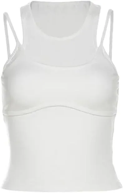 Women's Solid Color Casual Soft Thin Sexy Tight Cotton Camisole Vest