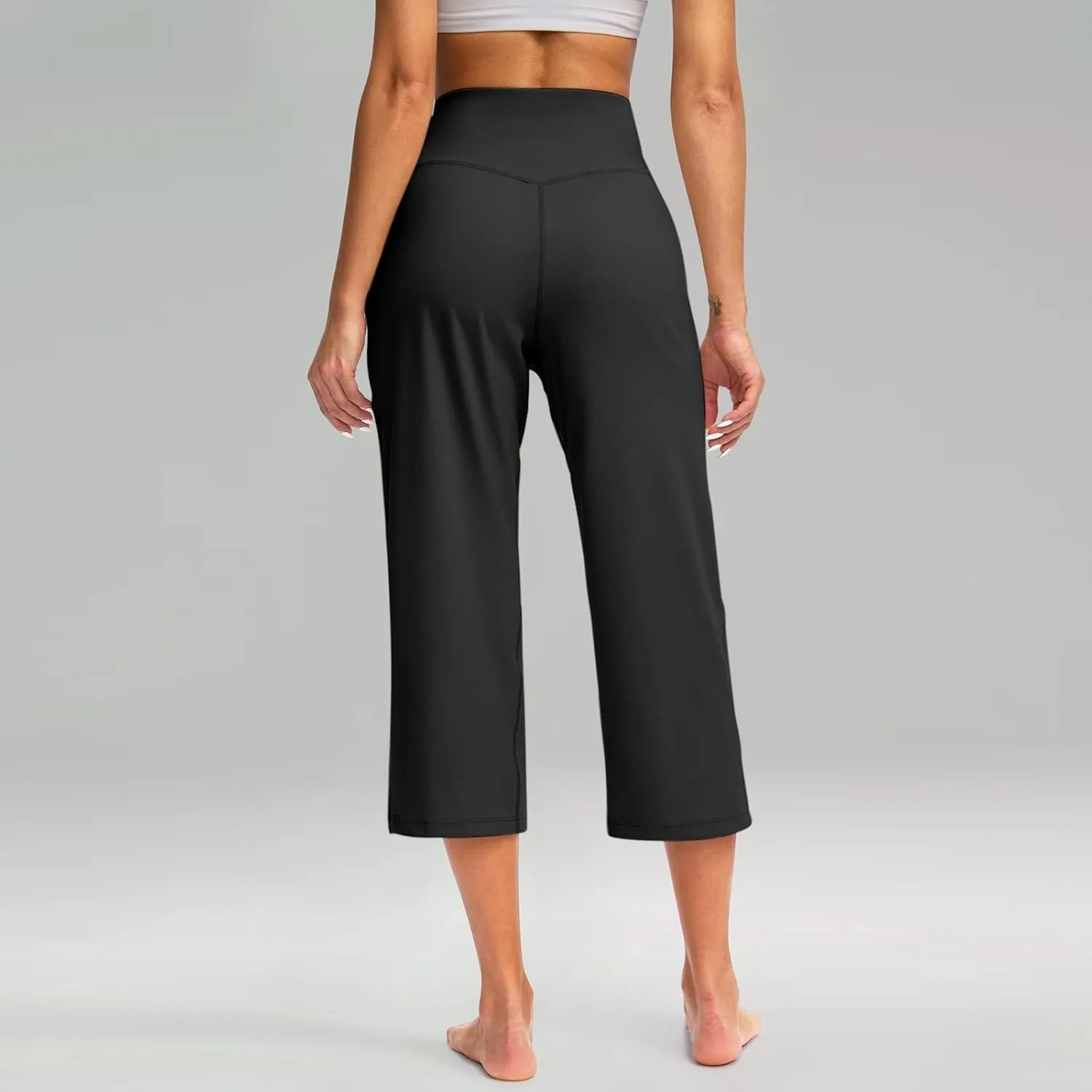 Women's Summer Yoga Pants for Women Casual Stretch High Waisted Yoga Leggings Comfy Capri Leggings with Pockets 2024