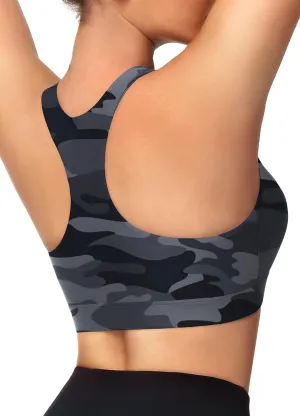 Womens Swim Bra Bikini Tops for Under Swim Shirt Sports Swimsuit Top Modest High Neck Removable Padded Quick Dry UPF50