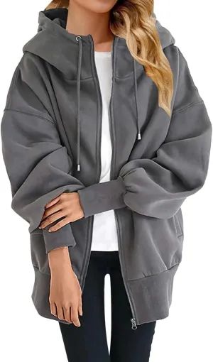 Women's Thicken Fleece Lined Parka Winter Casual Drawstring Clothing Zipper Track Jacket Parka Coat Winter Puffer