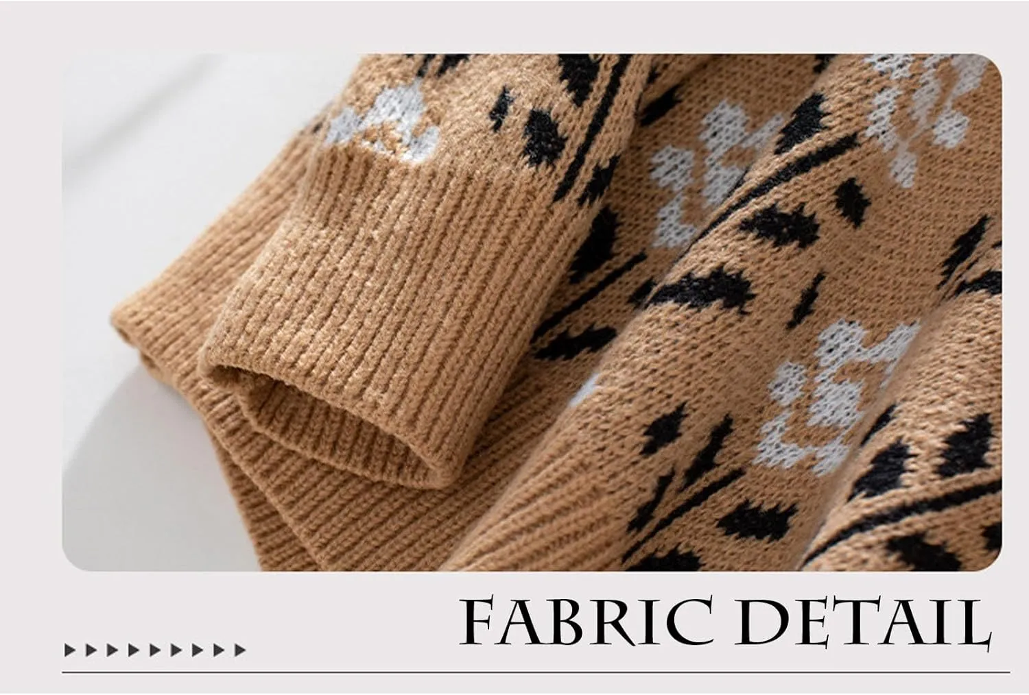 Womens Trendy Floral Sweaters Flower Printed Crewneck Knit Sweater Cute Loose Long Sleeve Fashion Pullover Tops