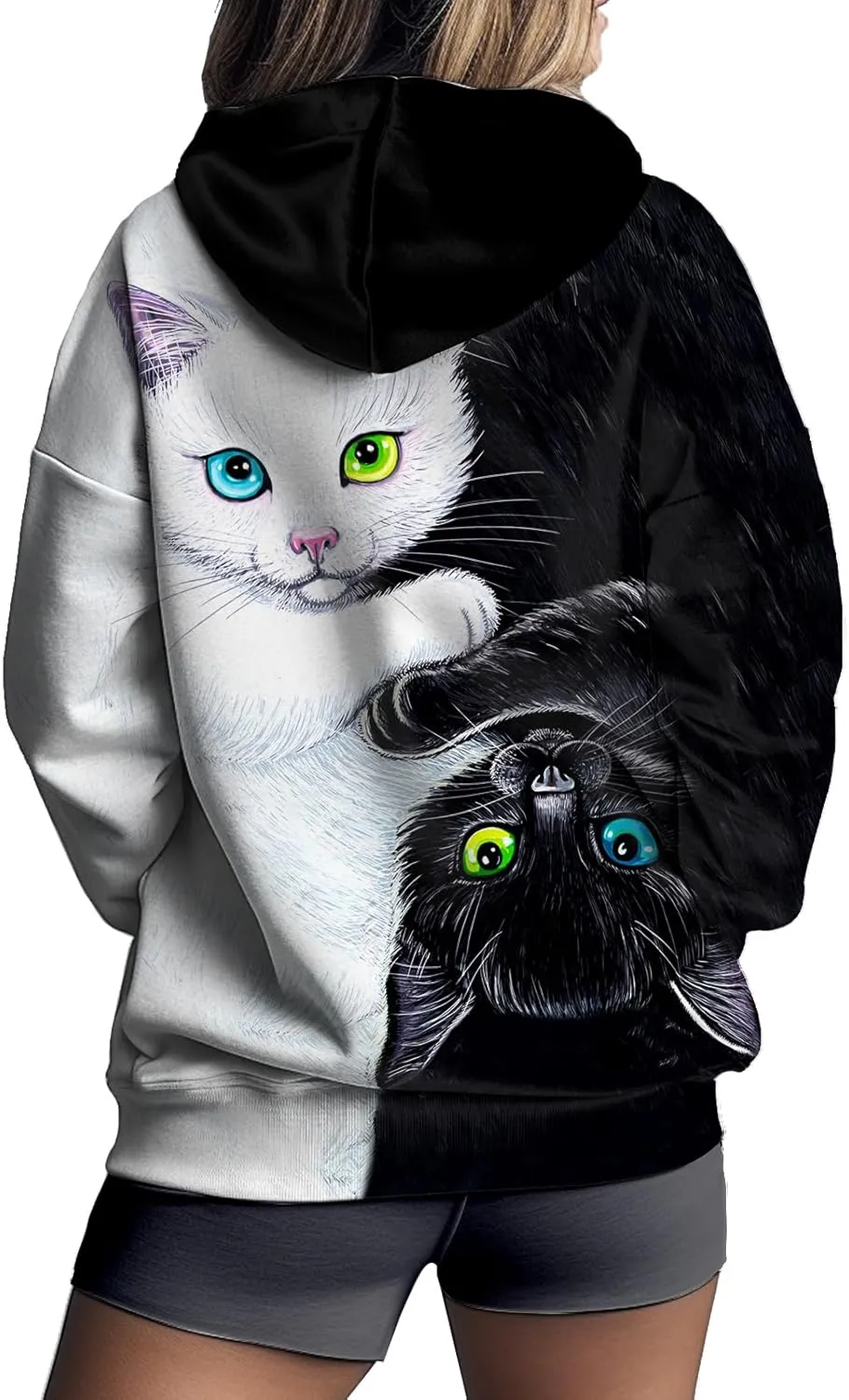 Womens Zip Front Plaid Sweatshirts Print Hoodie Fall Jackets Long Sleeve Casual Drawstring Clothes