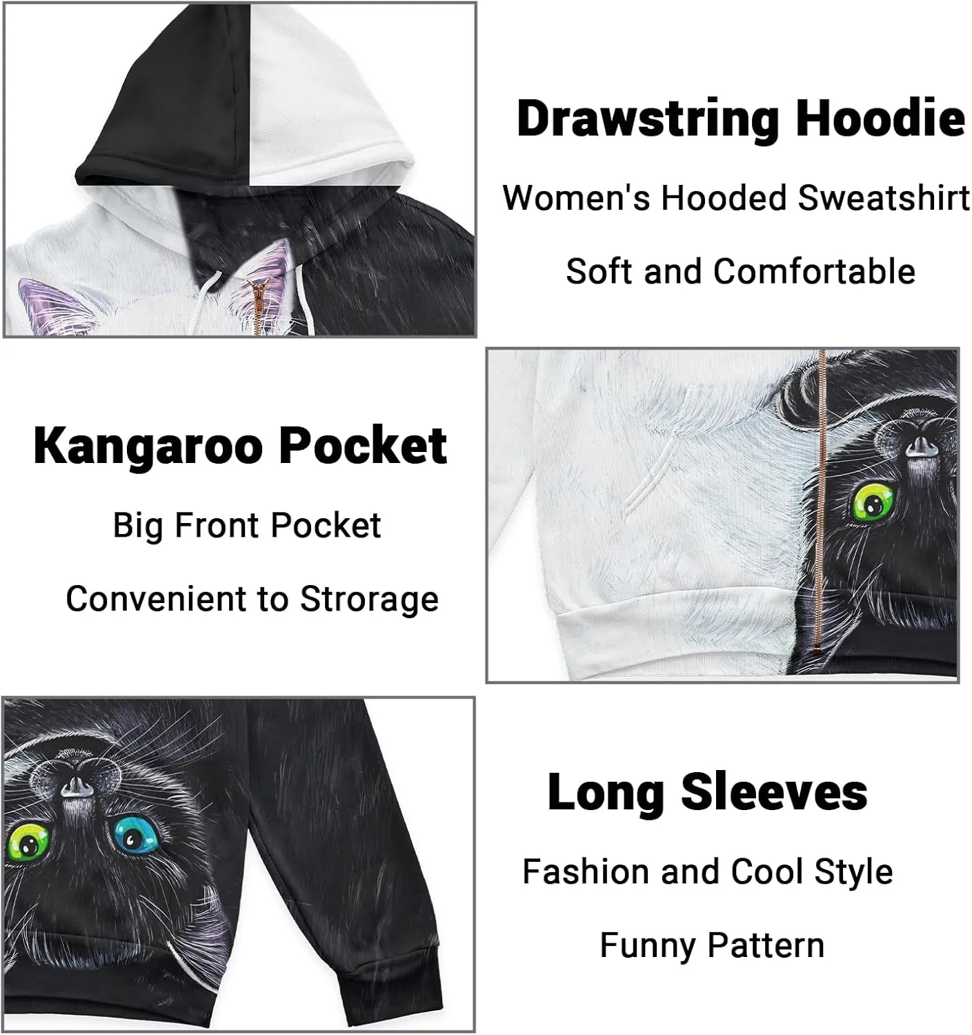 Womens Zip Front Plaid Sweatshirts Print Hoodie Fall Jackets Long Sleeve Casual Drawstring Clothes