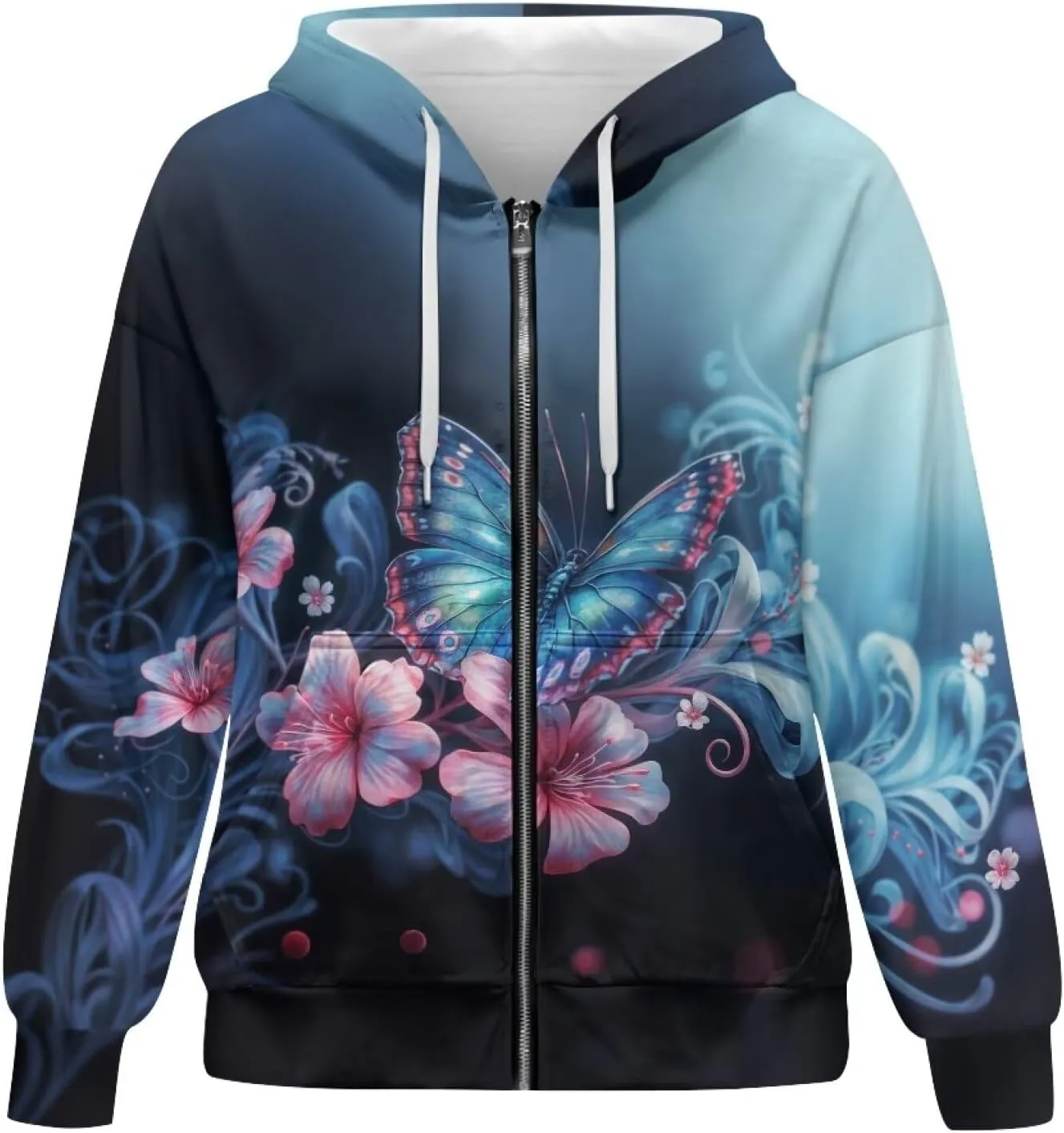 Womens Zip Up Hoodies Long Sleeve Sweatshirts Fall Outfits Sweaters Casual Fashion Jackets Size XS-4XL