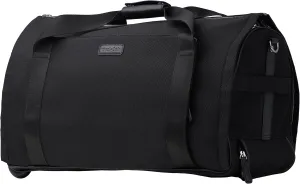 Wool & Oak - NOVA Large Duffle Bag with Wheels - Carry On Garment Duffle Bags for Overnight, Hospital - Travel Bags with Shoe Compartment & Tech Pocket -Gifts for Dad (Nylon, Black)