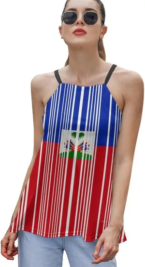 Workout Tops for Women British Flag Racerback Basic Tank Summer Lace-up Unique Camisole Round Neck