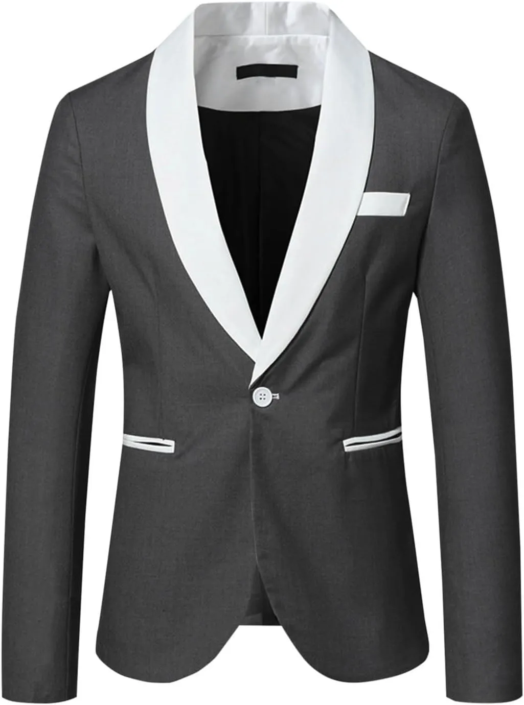 Xiaojmake Men's Suit Jacket Single-breasted Slim Fit Lapels Sport Coat Business Daily Blazer Jackets Casual Light Jackets