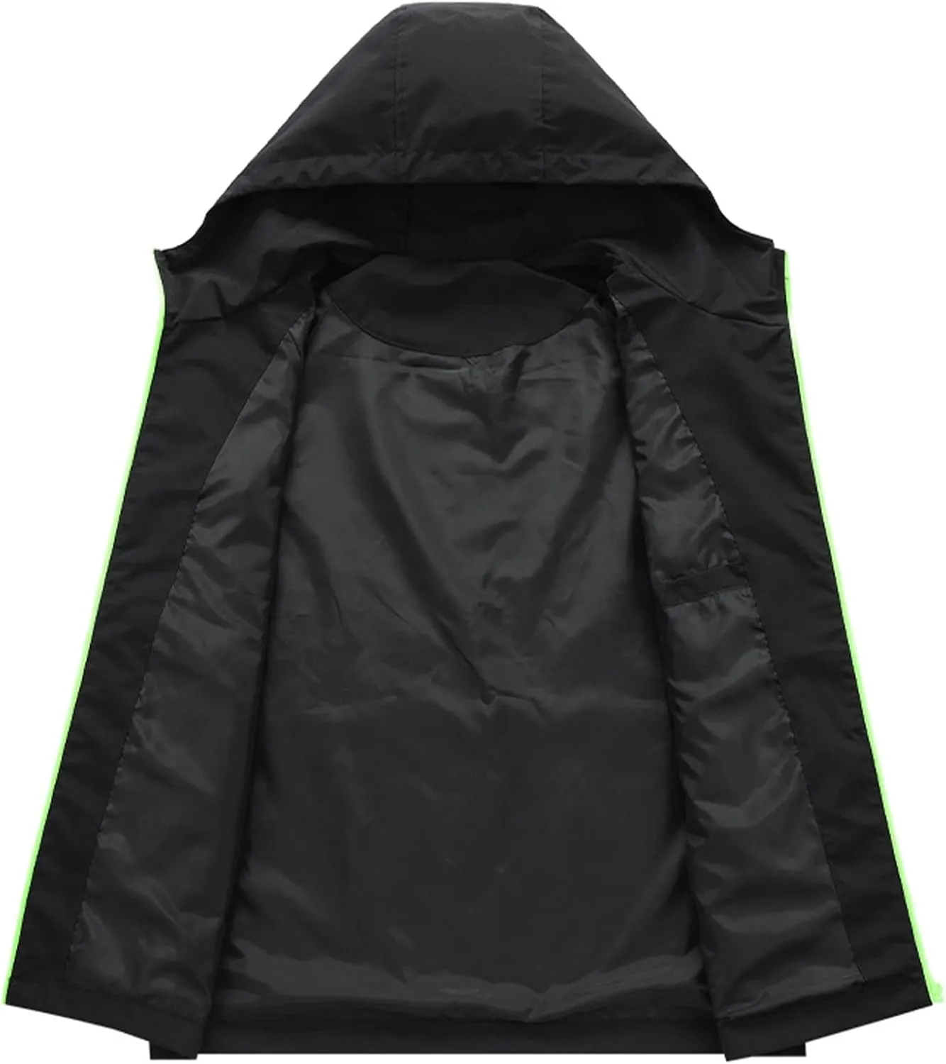 Xiaojmake Waterproof Rain Jacket for Men Winter Hooded Anorak Lightweight Outdoor Windbreaker Outdoor Hiking Travel Rain Coat
