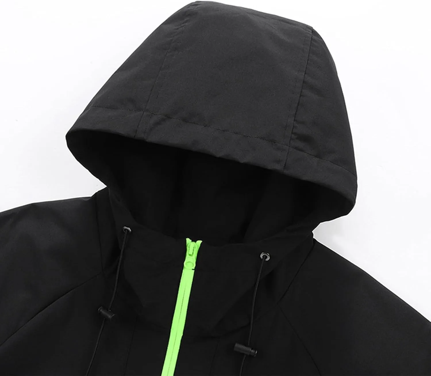 Xiaojmake Waterproof Rain Jacket for Men Winter Hooded Anorak Lightweight Outdoor Windbreaker Outdoor Hiking Travel Rain Coat