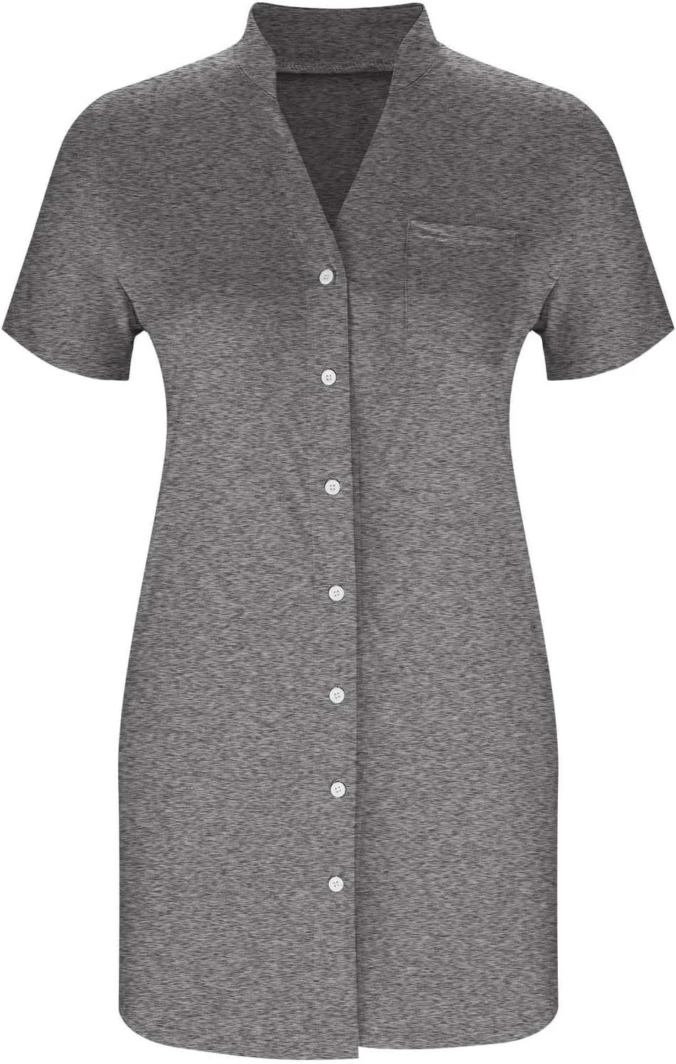 Xiaojmake Womens V Neck Button Down Nightgown Nightshirts Short Sleeve Shirt Dress Sleepwear Beach Cover Up Bikini Swimsuits