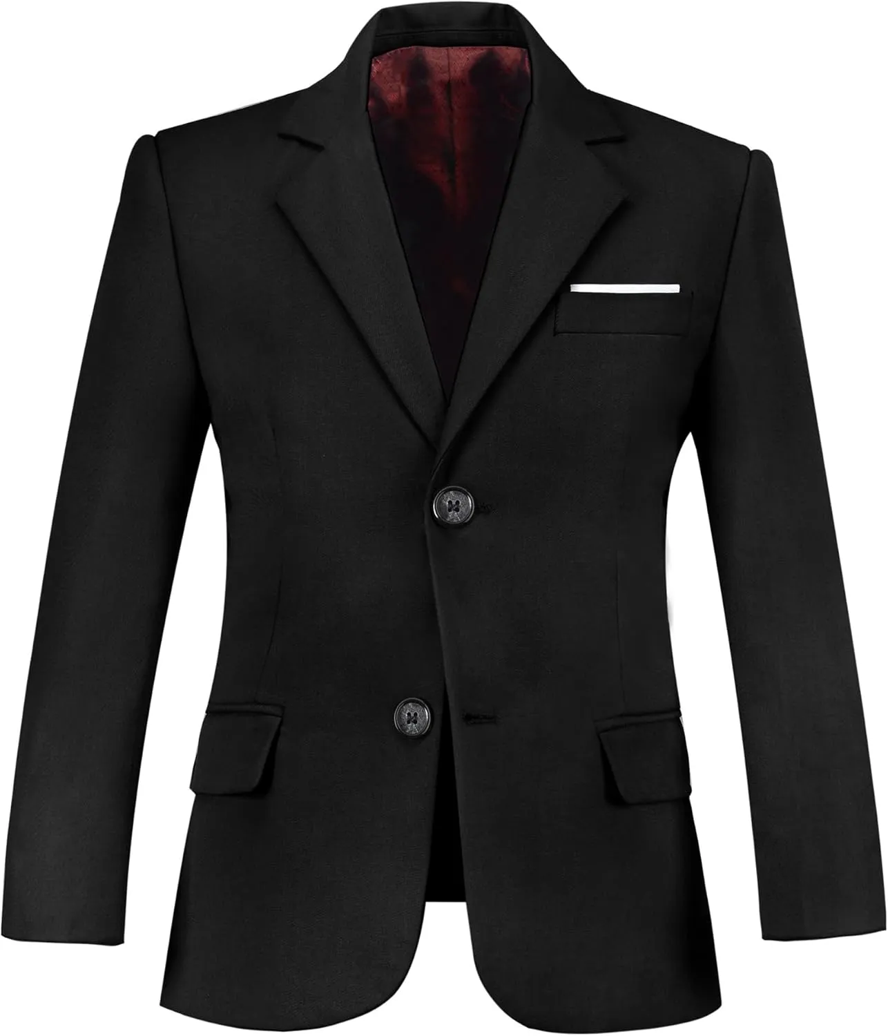 Yanlu Boys Suits Blazer Burgundy Slim Fit Boy Suit Coat