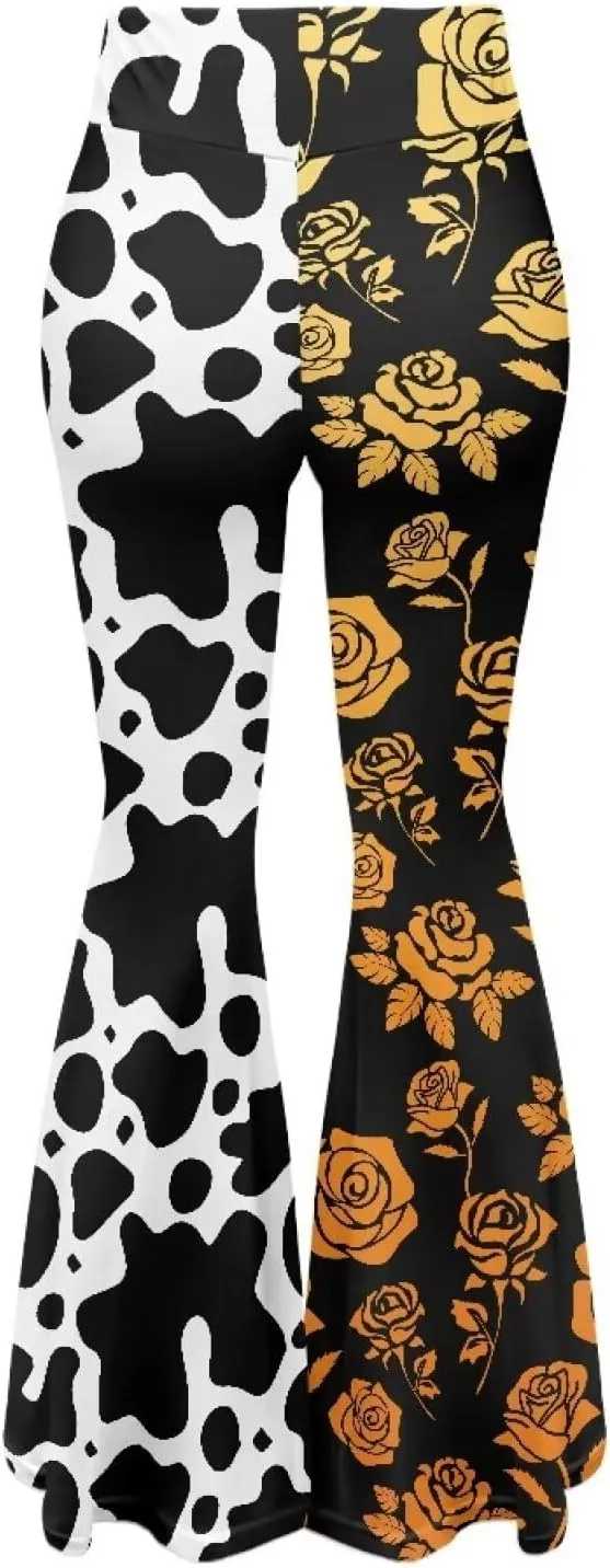 YEXIATODO Flared Yoga Pants for Women Bootleg Yoga Pants Bell Bottom Pants Soft Flared Leggings Hippie Pants Tights