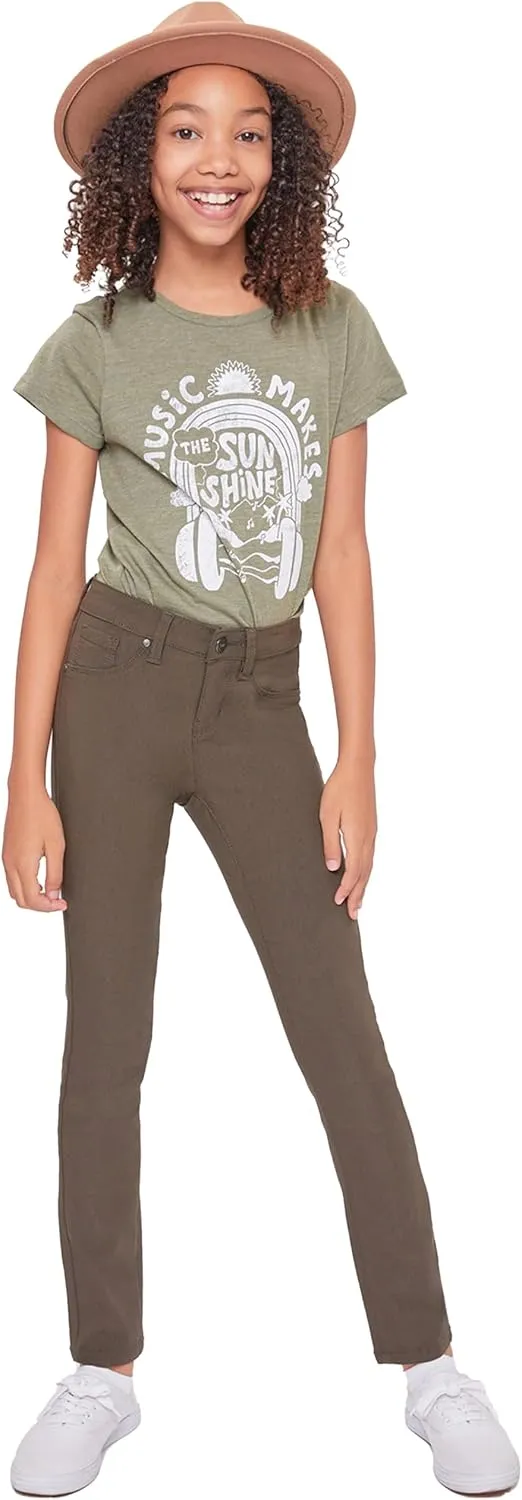 YMI Jeans Girls' Stretch Skinny School Color Pants