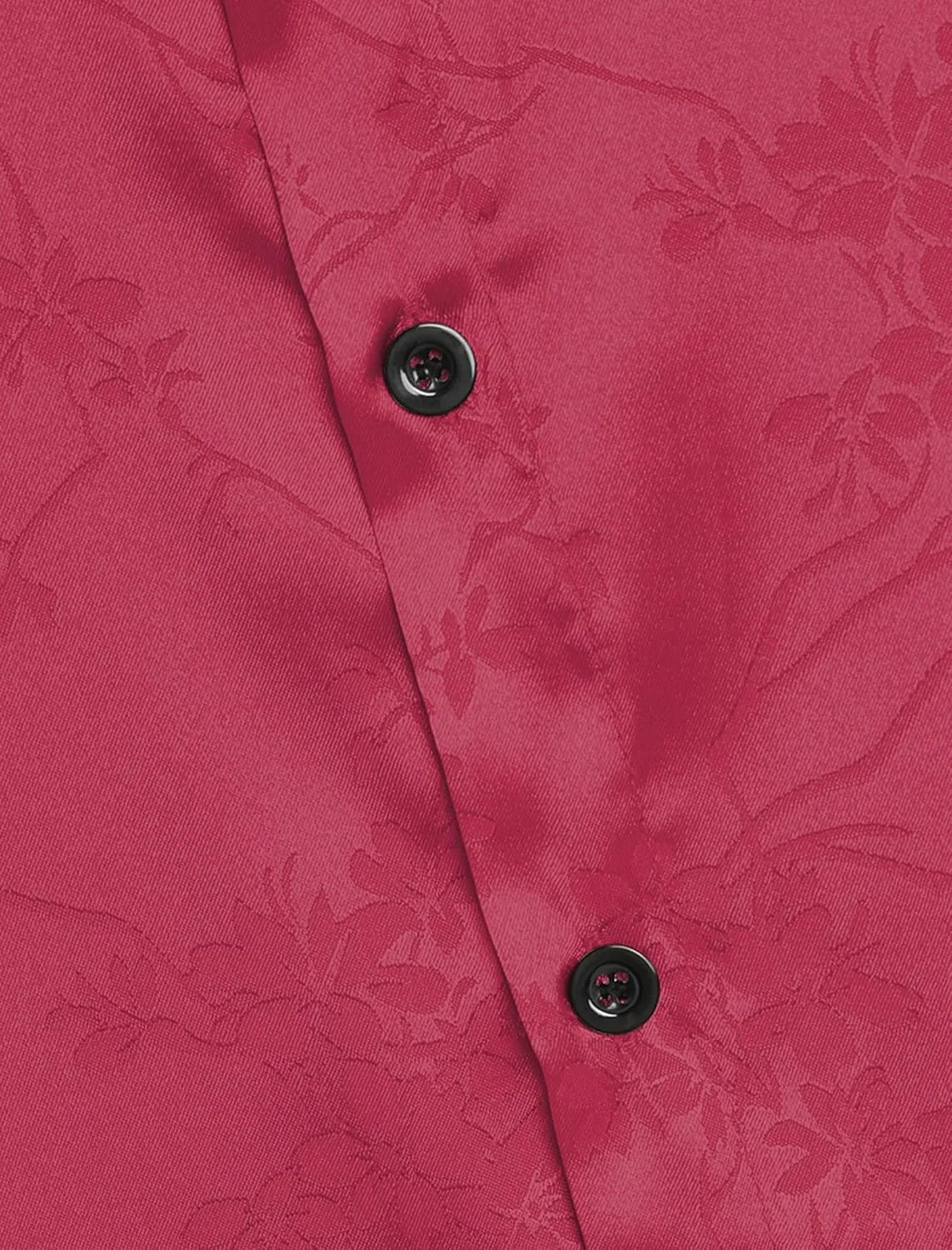 ZAFUL Mens Silky Satin Dress Shirt Short Sleeve Floral Print Jacquard Button Up Shirt Summer Holiday Party Fashion Shirt