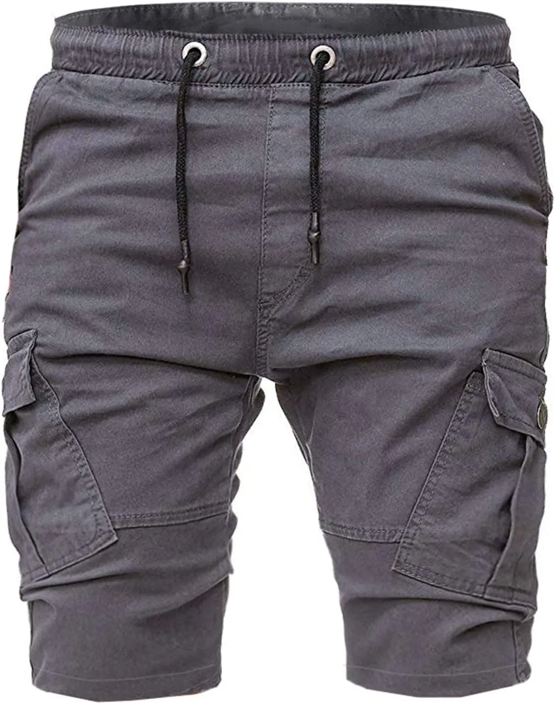 Zeiyignr Men's Cargo Shorts Drawstring Elastic Waistband Slim Fit Summer Casual Cotton Sweat Shorts Gym Yoga Workout Shorts