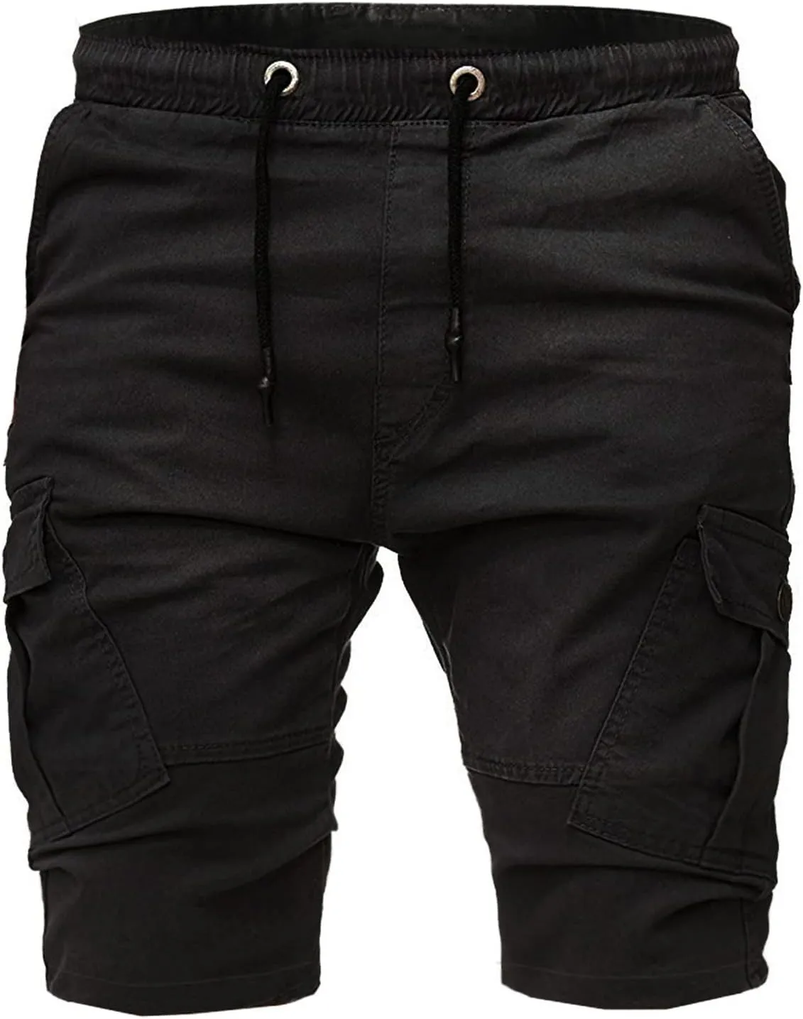 Zeiyignr Men's Cargo Shorts Drawstring Elastic Waistband Slim Fit Summer Casual Cotton Sweat Shorts Gym Yoga Workout Shorts