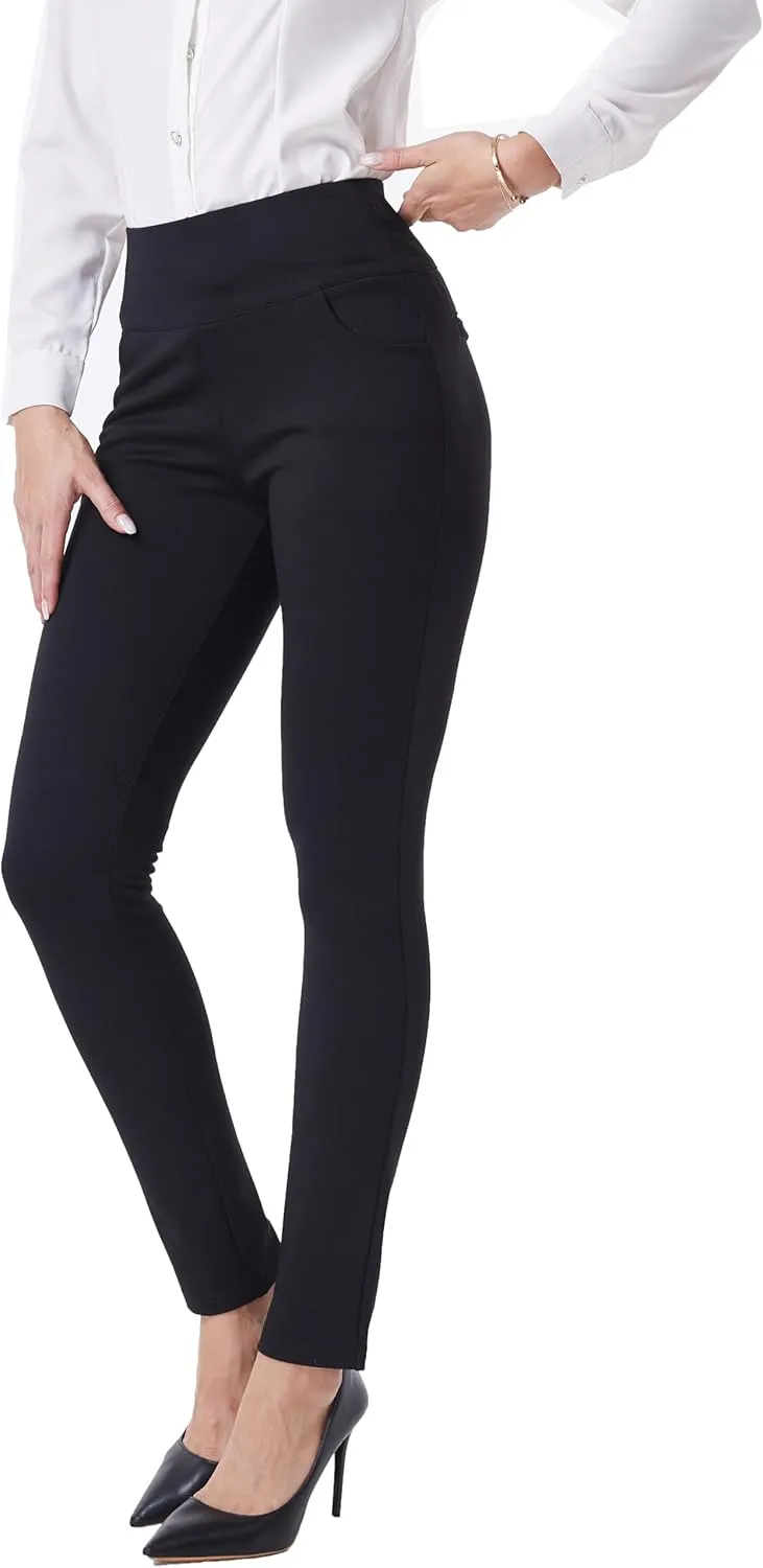 zsangbee Dress Pants for Women Comfort Stretch Skinny Leg High Waist Pull on Pants with Pockets for Work