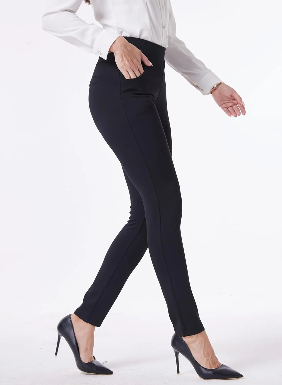 zsangbee Dress Pants for Women Comfort Stretch Skinny Leg High Waist Pull on Pants with Pockets for Work